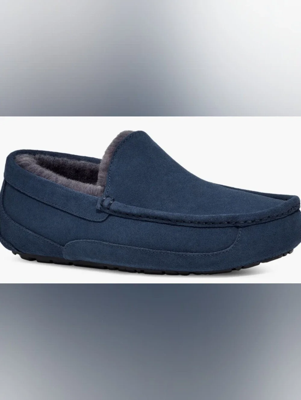 UGG® Ascot Plush-Lined Slip-On Moccasin Loafer Slippers Size 12 $119.95